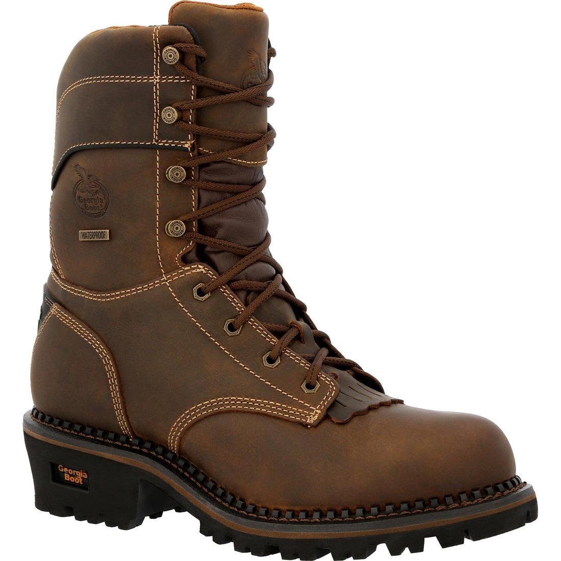 Georgia Boot AMP LT Logger Composite Toe Insulated Waterproof Work Boot GB00491 Side Image