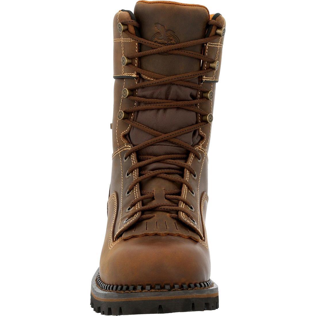 Georgia Boot AMP LT Low Heel Logger Composite Toe Waterproof Work Boot GB00473 Front Image