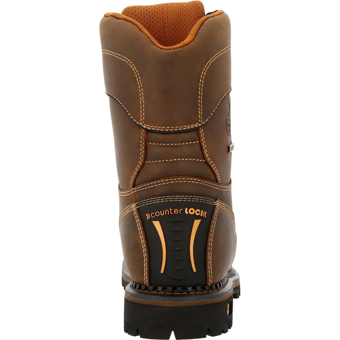 Georgia Boot AMP LT Low Heel Logger Composite Toe Waterproof Work Boot GB00473 Back Image