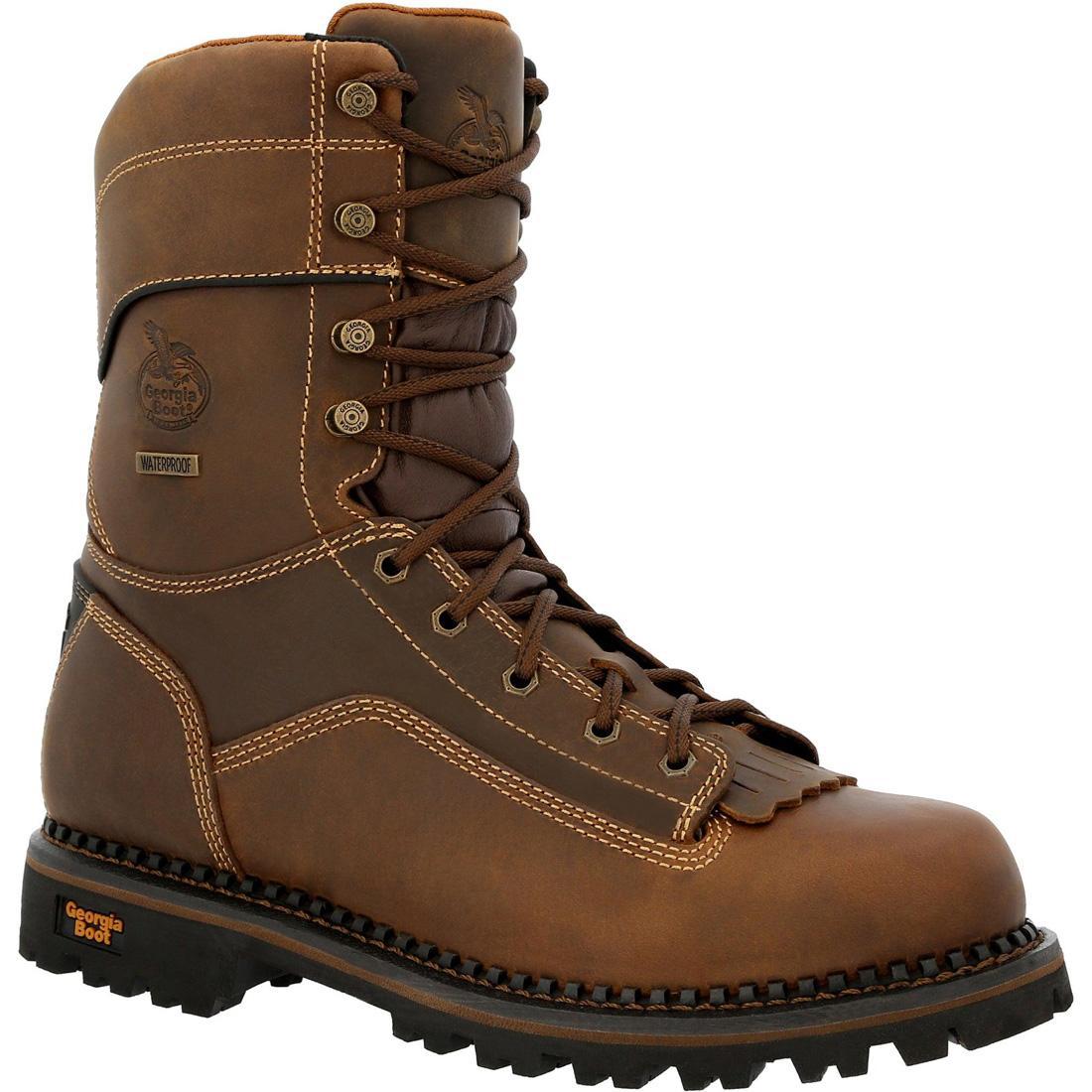 Georgia Boot AMP LT Low Heel Logger Composite Toe Waterproof Work Boot GB00473 Side Image