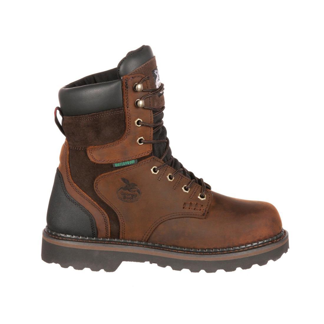 Georgia Boot Brookville 8" Steel Toe Waterproof Work Boot G9334 Image