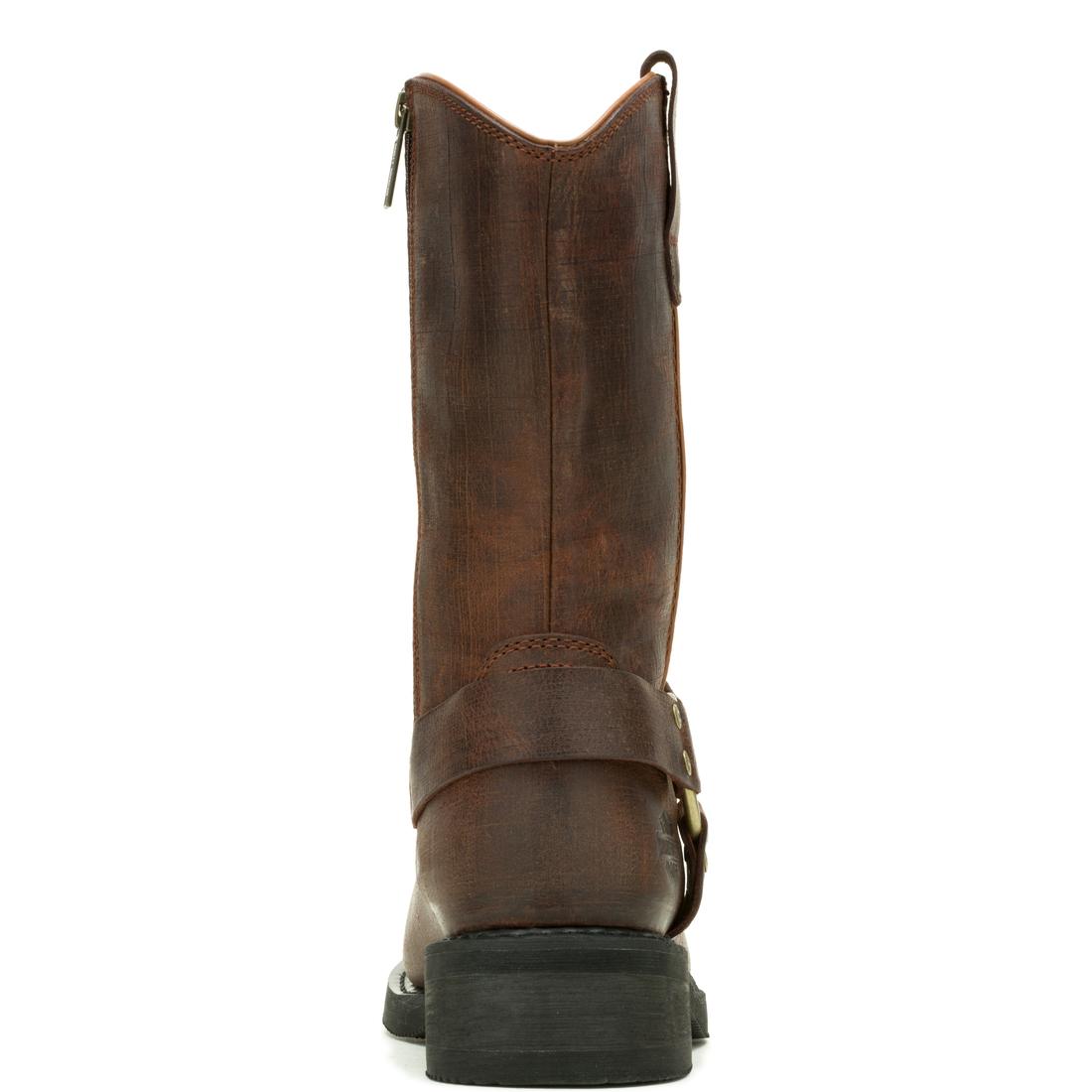 Men's Harley-Davidson Hustin Brown West Leather Boots – Steel Toes