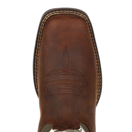 Rebel Army Green USA Print Western Boot DDB0313 Toe View