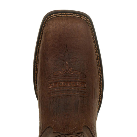 Rebel Brown Distressed Flag Embroidery Western Boot DDB0314