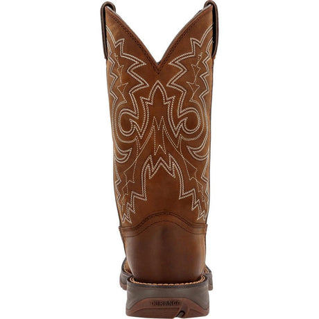 Rebel Pull-On Western Boot Brown DB4443 Toe View