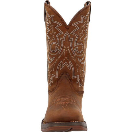 Rebel Pull-On Western Boot Brown DB4443 Side View