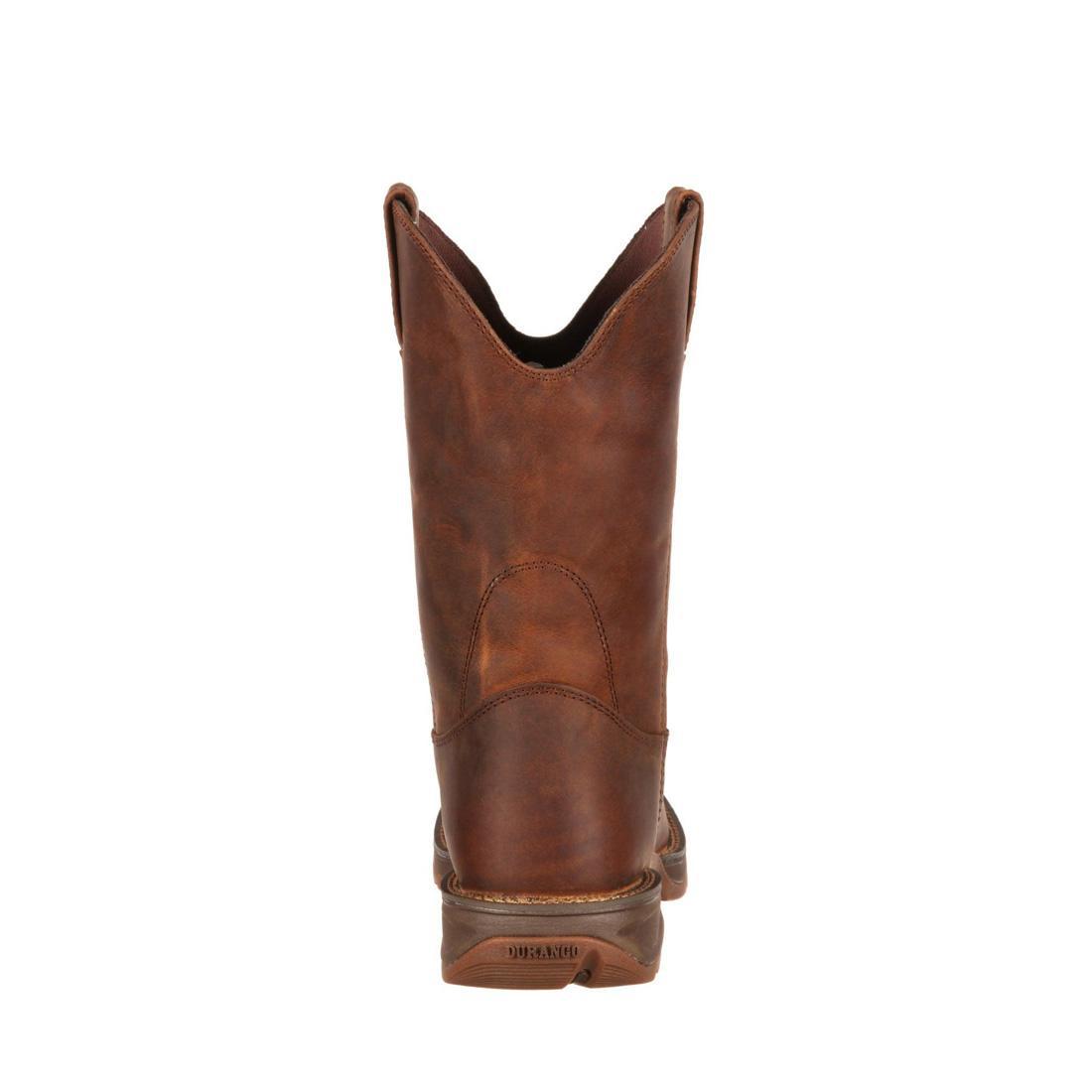 Rebel Brown Pull-On Western Boot DB5444 Heel View
