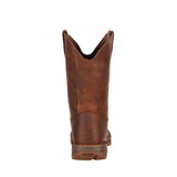 Rebel Brown Pull-On Western Boot DB5444 Heel View