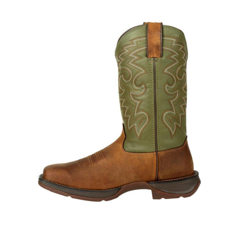 Rebel Coffee & Cactus Pull-On Western Boot DB5416 Toe View