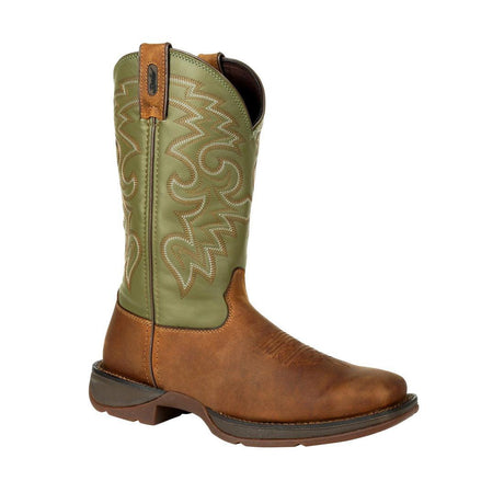 Rebel Coffee & Cactus Pull-On Western Boot DB5416 Side View