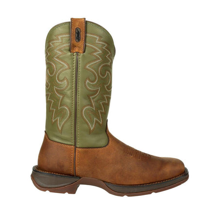Rebel Coffee & Cactus Pull-On Western Boot DB5416 Profile View