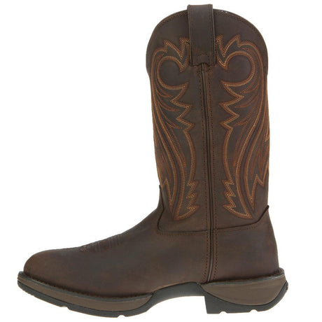 Rebel Chocolate Pull-On Western Boot DB5464 Toe View