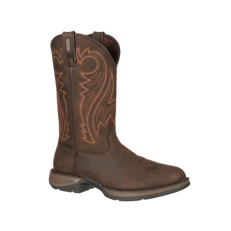 Rebel Chocolate Pull-On Western Boot DB5464 Side View