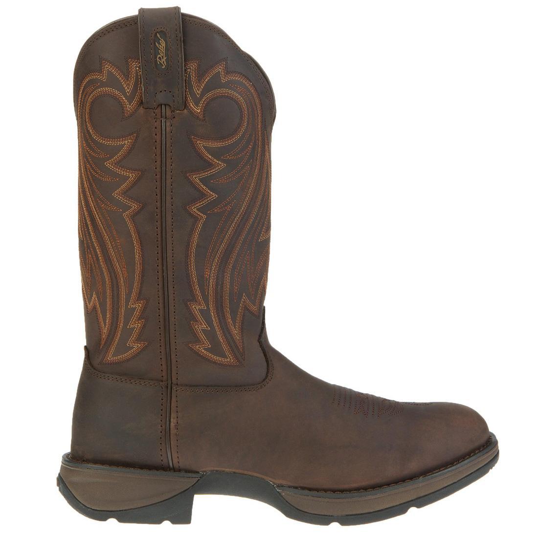 Rebel Chocolate Pull-On Western Boot DB5464 Profile View