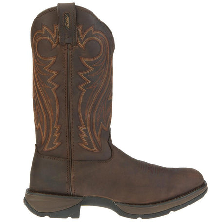 Rebel Chocolate Pull-On Western Boot DB5464 Profile View