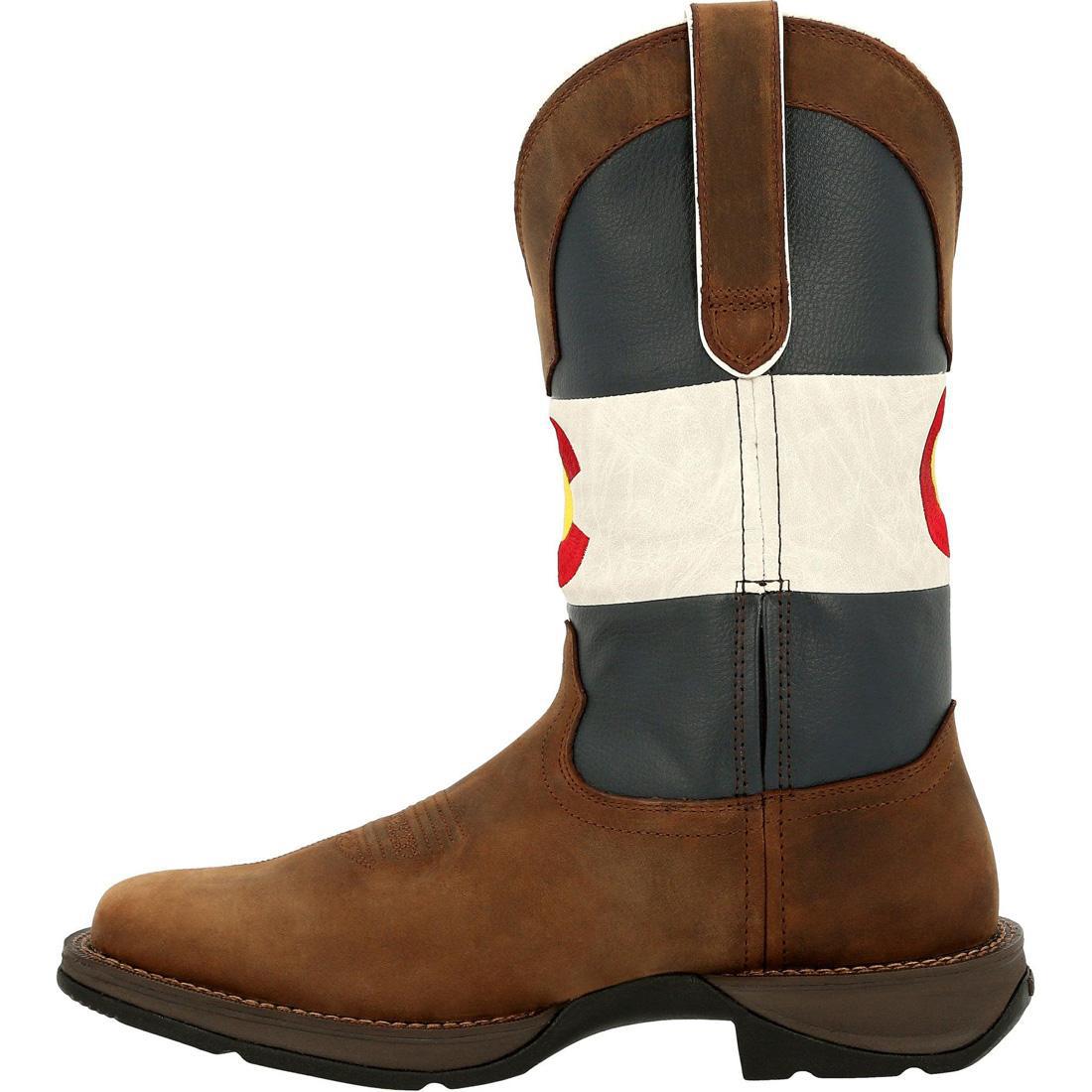 Rebel Colorado Flag Western Boot DDB0346 Heel View