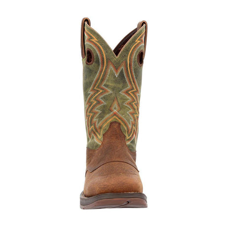 Rebel Dark Chestnut and Hunter Green Western Boot DDB0390 Front Image