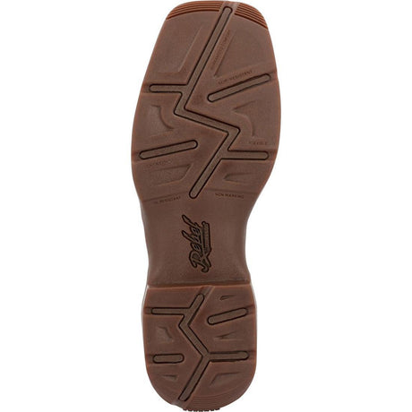 Rebel Dark Chestnut and Hunter Green Western Boot DDB0390 Sole Image