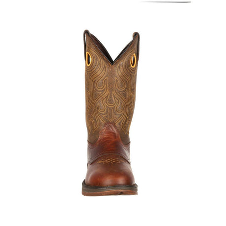 Rebel™ by Durango® Distressed Brown Saddle Western Boot DB5468 Front Image