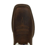 Rebel Distressed Flag Embroidery Western Boot DDB0312 Toe View