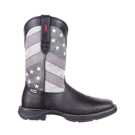 Rebel Faded Black Flag Western Boot DDB0125 Profile View
