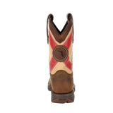Rebel Florida State Flag Western Boot DDB0233 Heel View