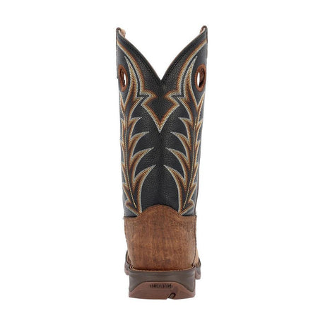 Rebel Oak Bark Midnight Western Boot DDB0428 Heel View