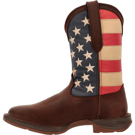 Rebel Patriotic Pull-On Western Flag Boot DB5554 Toe View
