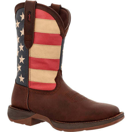 Rebel Patriotic Pull-On Western Flag Boot DB5554 Side View