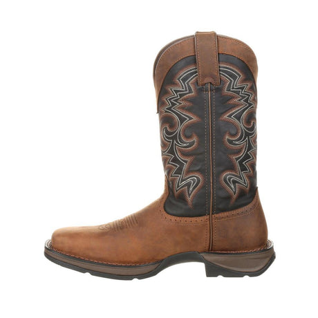 Rebel Pull-on Western Boot Chocolate And Midnight DDB0135 Toe View
