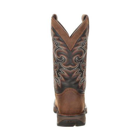 Rebel Pull-on Western Boot Chocolate And Midnight DDB0135 Heel View