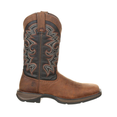 Rebel Pull-on Western Boot Chocolate And Midnight DDB0135 Profile View
