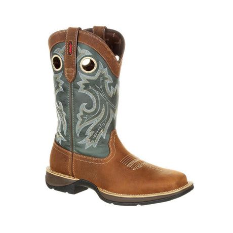 Rebel Pull-On Western Boot Saddlehorn And Clover DDB0131 Profile View
