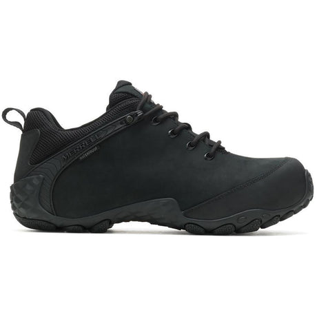Merrell Cham Flux Ltr Men's Carbon-Fiber Work Shoes Wp Black Profile View
