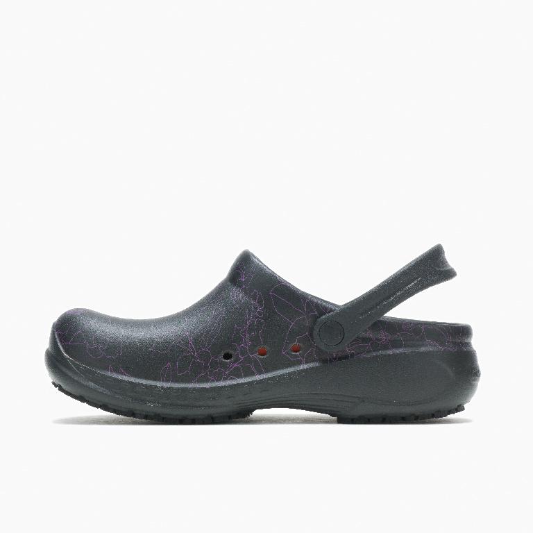 Encore Service Pro Women's Slip Resistant Shoes Shoes Black/Plum-Women's Slip Resistant-Merrell-Steel Toes