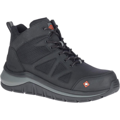 Fullbench Speed Mid Men's Carbon-Fiber Work Boots Black-Men's Work Boots-Merrell-3.5-M-BLACK-Steel Toes
