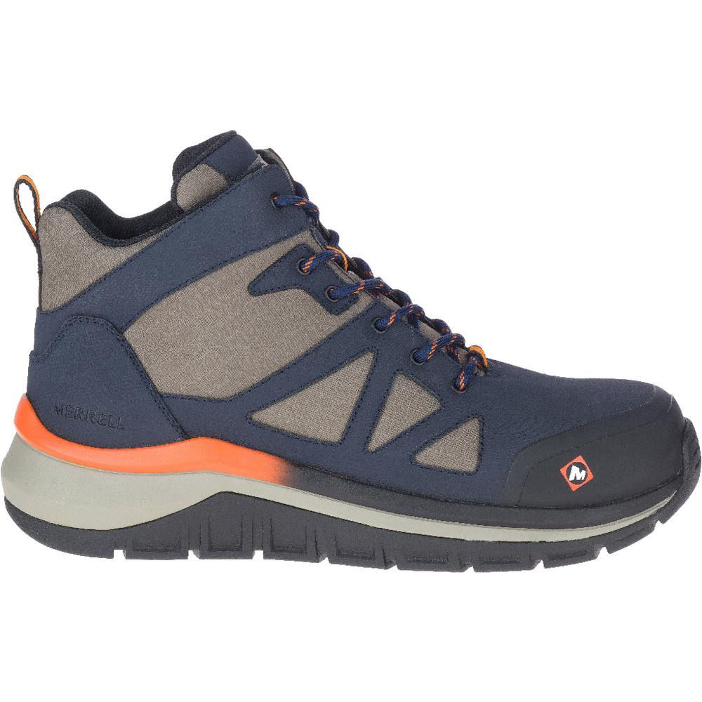 Fullbench Speed Mid Men's Carbon-Fiber Work Boots Navy-Men's Work Boots-Merrell-Steel Toes