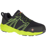 Fullbench Superlite Men's Alloy-Toe Work Shoes Black/Lime-Men's Work Shoes-Merrell-Steel Toes