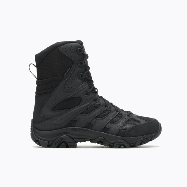 Moab 3 8" Zip Men's Tactical Work Boots Tactical Black-Men's Tactical Work Boots-Merrell-3.5-M-BLACK-Steel Toes