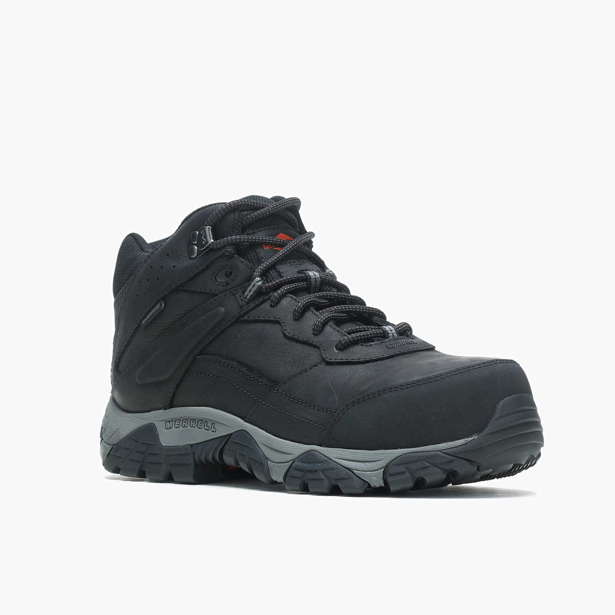 Moab Adventure Mid Men's Carbon-Fiber Work Boots Wp Black-Men's Work Boots-Merrell-Steel Toes