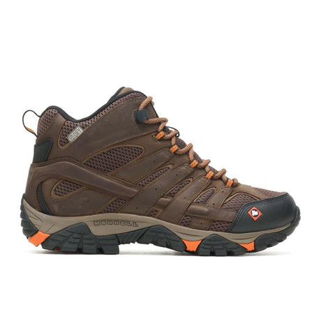 Moab Vertex Mid Men's Work Boots Wp Sr Clay-Men's Work Boots-Merrell-7-M-CLAY-Steel Toes