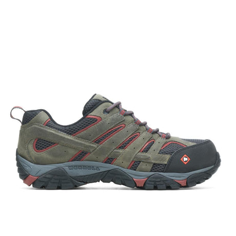 Moab Vertex Vent Men's Composite-Toe Work Shoes Pewter-Men's Work Shoes-Merrell-7-M-PEWTER-Steel Toes