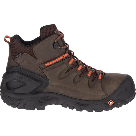 Strongfield Ltr 6" Men's Work Boots Wp Sr Espresso-Men's Work Boots-Merrell-7-M-ESPRESSO-Steel Toes