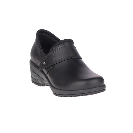 Valetta Slide Ac+ Pro WoMen's Slip Resistant Shoes Shoes Black/Castlerock-Women's Slip Resistant Shoes-Merrell-Steel Toes