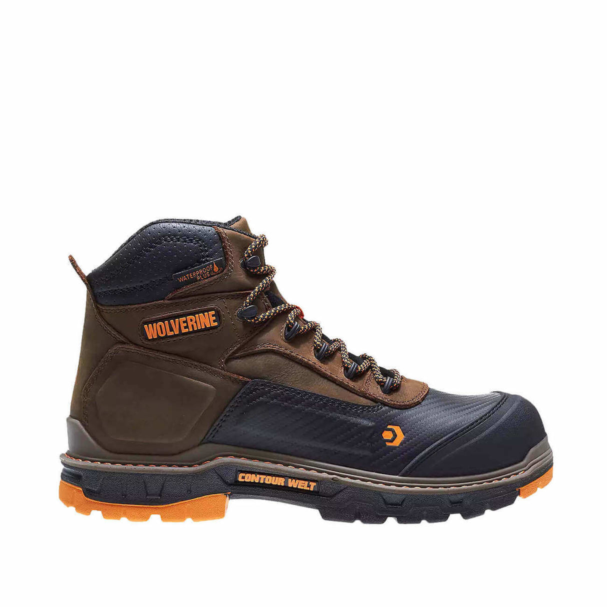 Steel Toes B2B - Overpass Mid Men's Carbon-Toe Work Boots Wp Summer Brown Profile View