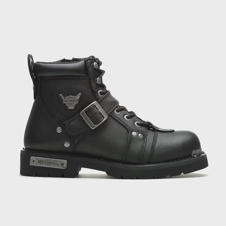 NIID　FinoⅤ Men's Harley-Davidson Brake Light Black Leather Riding Boots