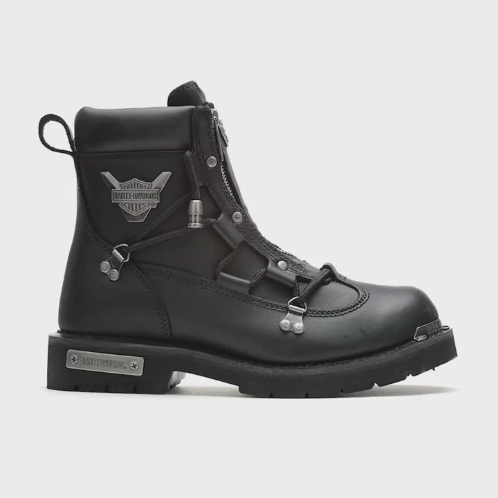 Men's Harley-Davidson Brake Buckle Black Leather Riding Boots