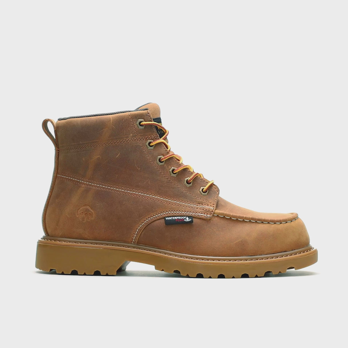 Floorhand Moc-Toe 6" Steel-Toe Waterproof Work Boot Tan