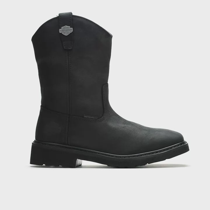 Men's Harley-Davidson Altman Black WP Leather Boots – Steel Toes