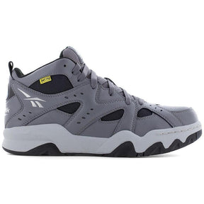 Reebok Work ATR Decimator Work Mid‑Cut Metguard Sneaker Composite Toe Work Boot – Gray/Black Profile View
